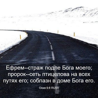 Picture 03 - Осия 9:8 RUSV - Ефрем--страж подле Бога - Bible Verse Picture