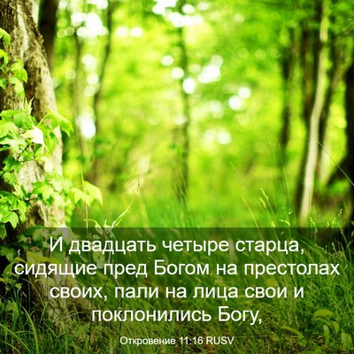 Picture 03 - Откровение 11:16 RUSV - И двадцать четыре старца, - Bible Verse Picture