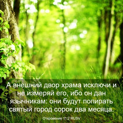 Picture 03 - Откровение 11:2 RUSV - А внешний двор храма - Bible Verse Picture