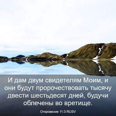Picture 03 - Откровение 11:3 RUSV - И дам двум свидетелям Моим, - Bible Verse Picture