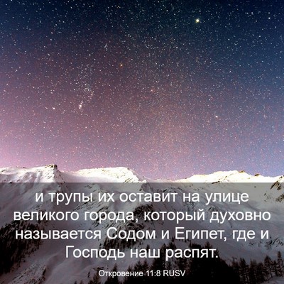 Picture 03 - Откровение 11:8 RUSV - и трупы их оставит на улице - Bible Verse Picture