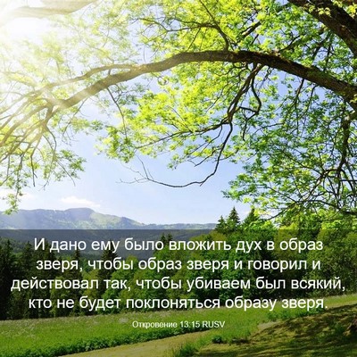 Picture 03 - Откровение 13:15 RUSV - И дано ему было вложить дух - Bible Verse Picture