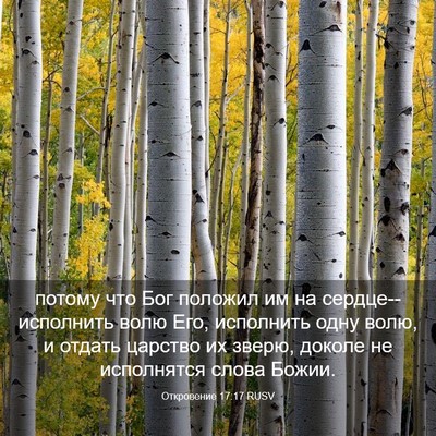 Picture 03 - Откровение 17:17 RUSV - потому что Бог положил им - Bible Verse Picture