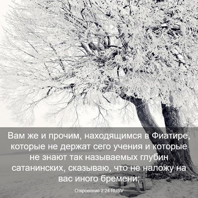 Picture 03 - Откровение 2:24 RUSV - Вам же и прочим, - Bible Verse Picture