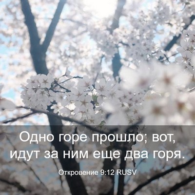 Picture 03 - Откровение 9:12 RUSV - Одно горе прошло; вот, идут - Bible Verse Picture
