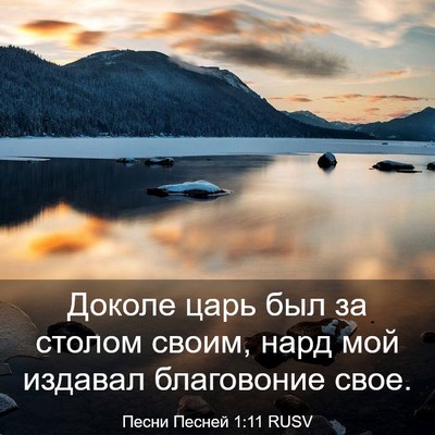 Picture 03 - Песни Песней 1:11 RUSV - Доколе царь был за столом - Bible Verse Picture