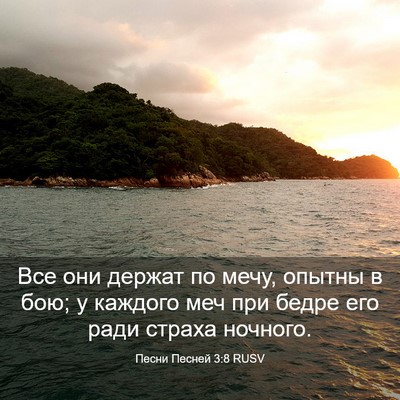 Picture 03 - Песни Песней 3:8 RUSV - Все они держат по мечу, - Bible Verse Picture