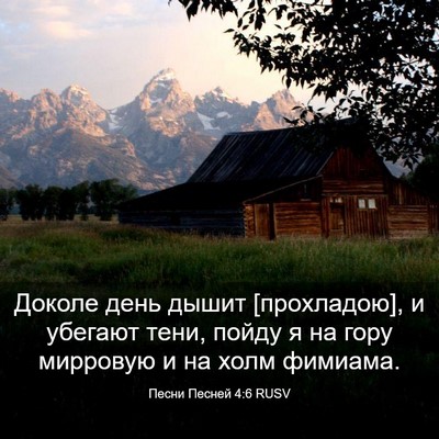 Picture 03 - Песни Песней 4:6 RUSV - Доколе день дышит - Bible Verse Picture