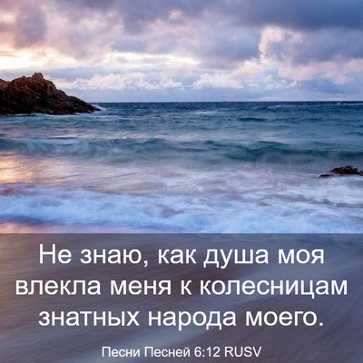 Picture 03 - Песни Песней 6:12 RUSV - Не знаю, как душа моя - Bible Verse Picture