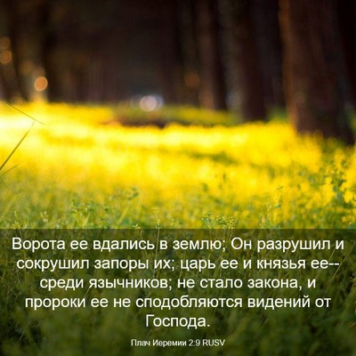 Picture 03 - Плач Иеремии 2:9 RUSV - Ворота ее вдались в землю; - Bible Verse Picture