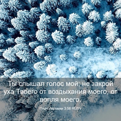 Picture 03 - Плач Иеремии 3:56 RUSV - Ты слышал голос мой; не - Bible Verse Picture