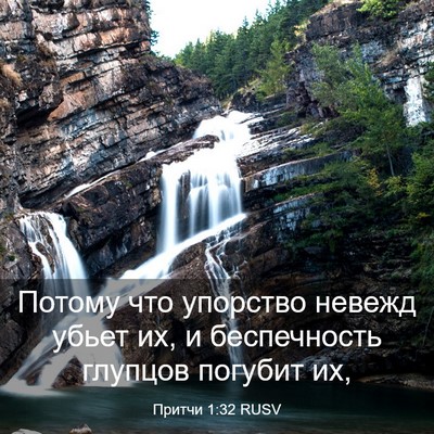Picture 03 - Притчи 1:32 RUSV - Потому что упорство невежд - Bible Verse Picture
