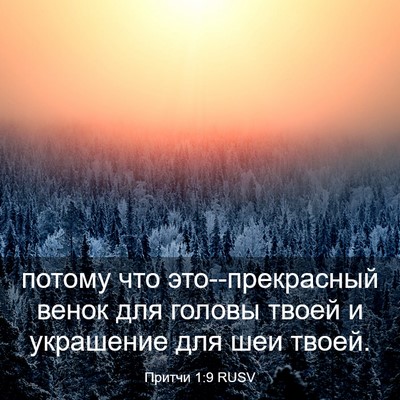 Picture 03 - Притчи 1:9 RUSV - потому что это--прекрасный - Bible Verse Picture