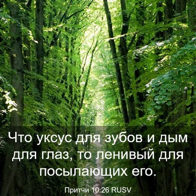Picture 03 - Притчи 10:26 RUSV - Что уксус для зубов и дым - Bible Verse Picture