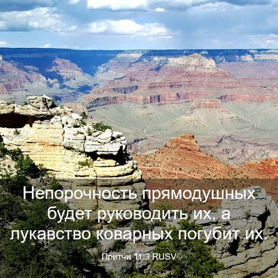 Picture 03 - Притчи 11:3 RUSV - Непорочность прямодушных - Bible Verse Picture
