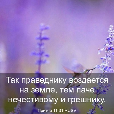 Picture 03 - Притчи 11:31 RUSV - Так праведнику воздается - Bible Verse Picture