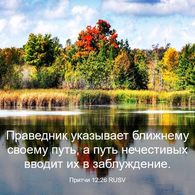 Picture 03 - Притчи 12:26 RUSV - Праведник указывает - Bible Verse Picture