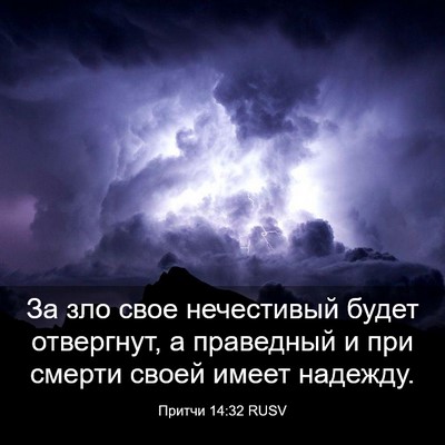 Picture 03 - Притчи 14:32 RUSV - За зло свое нечестивый - Bible Verse Picture