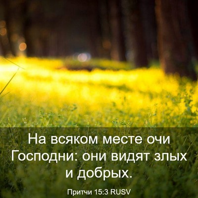 Picture 03 - Притчи 15:3 RUSV - На всяком месте очи - Bible Verse Picture