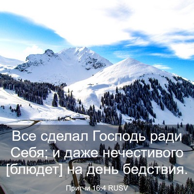 Picture 03 - Притчи 16:4 RUSV - Все сделал Господь ради - Bible Verse Picture