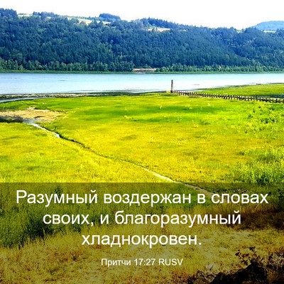 Picture 03 - Притчи 17:27 RUSV - Разумный воздержан в - Bible Verse Picture