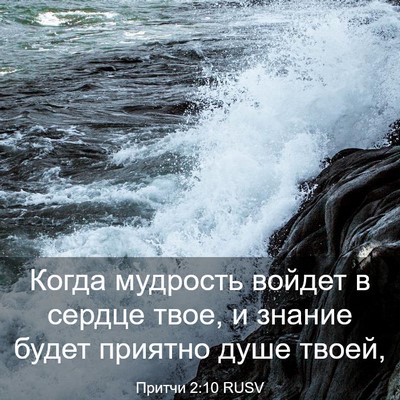 Picture 03 - Притчи 2:10 RUSV - Когда мудрость войдет в - Bible Verse Picture