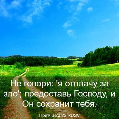 Picture 03 - Притчи 20:22 RUSV - Не говори: 'я отплачу за - Bible Verse Picture