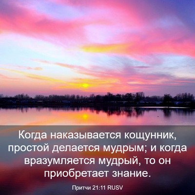 Picture 03 - Притчи 21:11 RUSV - Когда наказывается - Bible Verse Picture