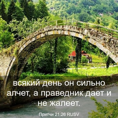 Picture 03 - Притчи 21:26 RUSV - всякий день он сильно - Bible Verse Picture