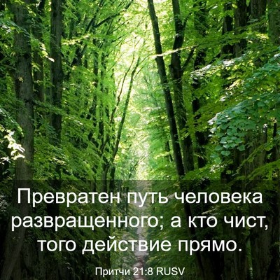 Picture 03 - Притчи 21:8 RUSV - Превратен путь человека - Bible Verse Picture