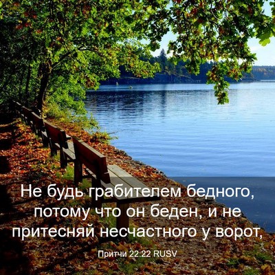 Picture 03 - Притчи 22:22 RUSV - Не будь грабителем - Bible Verse Picture