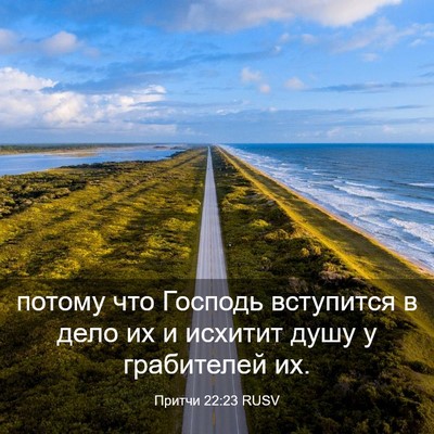 Picture 03 - Притчи 22:23 RUSV - потому что Господь - Bible Verse Picture