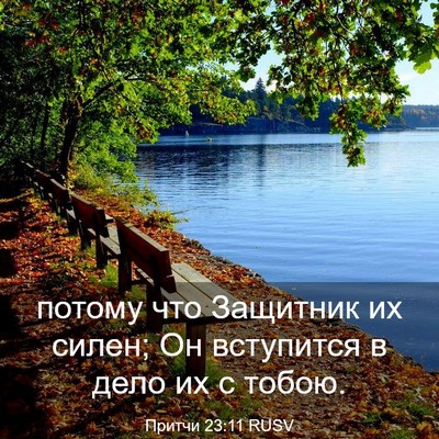 Picture 03 - Притчи 23:11 RUSV - потому что Защитник их - Bible Verse Picture