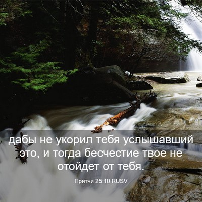Picture 03 - Притчи 25:10 RUSV - дабы не укорил тебя - Bible Verse Picture
