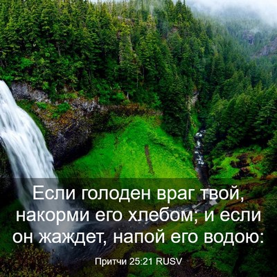 Picture 03 - Притчи 25:21 RUSV - Если голоден враг твой, - Bible Verse Picture