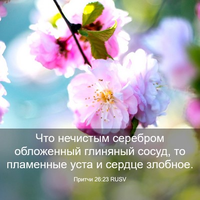 Picture 03 - Притчи 26:23 RUSV - Что нечистым серебром - Bible Verse Picture