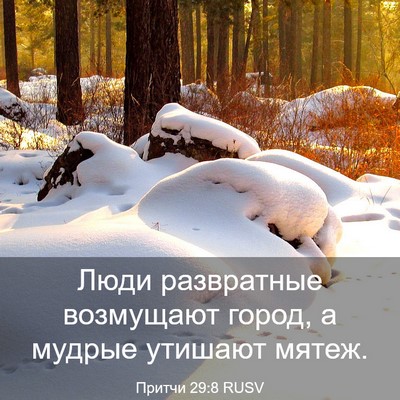 Picture 03 - Притчи 29:8 RUSV - Люди развратные возмущают - Bible Verse Picture