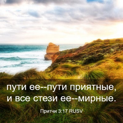 Picture 03 - Притчи 3:17 RUSV - пути ее--пути приятные, и - Bible Verse Picture