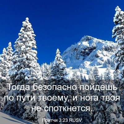 Picture 03 - Притчи 3:23 RUSV - Тогда безопасно пойдешь по - Bible Verse Picture
