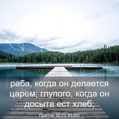 Picture 03 - Притчи 30:22 RUSV - раба, когда он делается - Bible Verse Picture