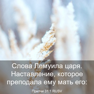 Picture 03 - Притчи 31:1 RUSV - Слова Лемуила царя. - Bible Verse Picture