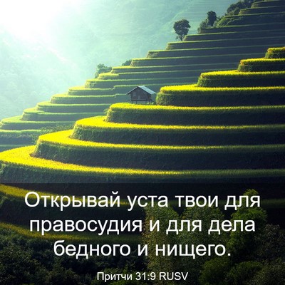 Picture 03 - Притчи 31:9 RUSV - Открывай уста твои для - Bible Verse Picture