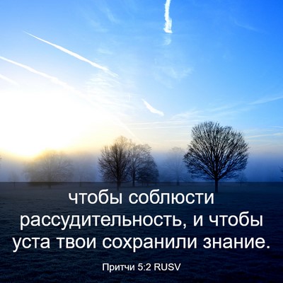 Picture 03 - Притчи 5:2 RUSV - чтобы соблюсти - Bible Verse Picture