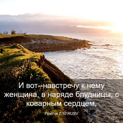 Picture 03 - Притчи 7:10 RUSV - И вот--навстречу к нему - Bible Verse Picture