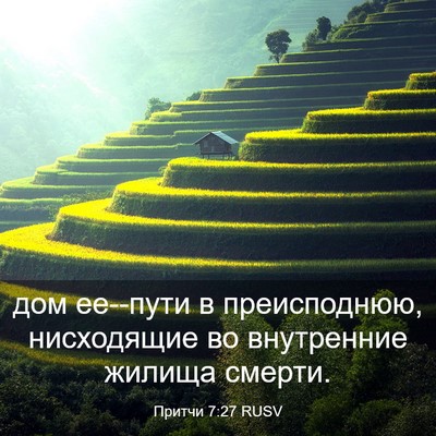Picture 03 - Притчи 7:27 RUSV - дом ее--пути в преисподнюю, - Bible Verse Picture