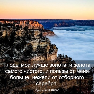 Picture 03 - Притчи 8:19 RUSV - плоды мои лучше золота, и - Bible Verse Picture