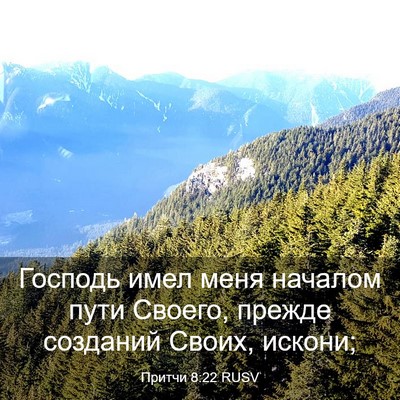 Picture 03 - Притчи 8:22 RUSV - Господь имел меня началом - Bible Verse Picture