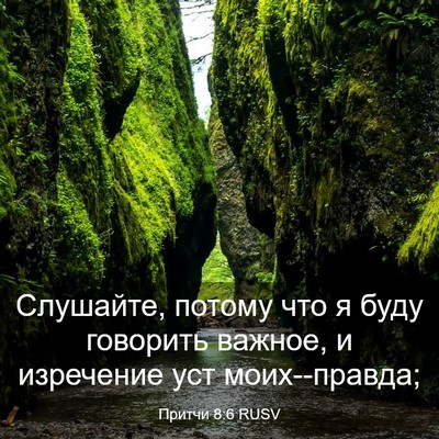 Picture 03 - Притчи 8:6 RUSV - Слушайте, потому что я буду - Bible Verse Picture