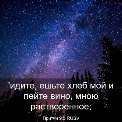 Picture 03 - Притчи 9:5 RUSV - 'идите, ешьте хлеб мой и - Bible Verse Picture