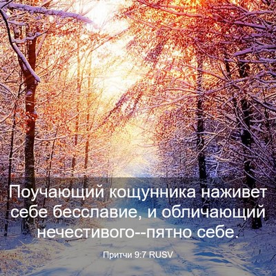 Picture 03 - Притчи 9:7 RUSV - Поучающий кощунника - Bible Verse Picture